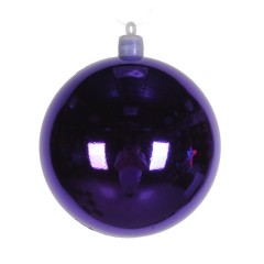 8 cm kugle, blank, lilla