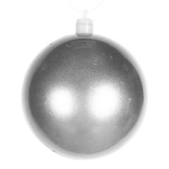 8 cm julekugle, perlemor, sølv