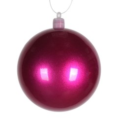 8 cm julekugle, perlemor, pink