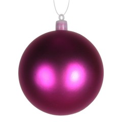 8 cm julekugle, mat, pink