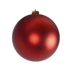15 cm julekugle, mat rød