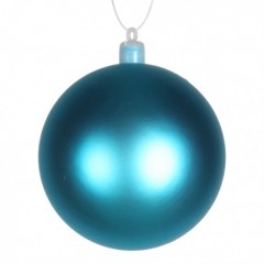8 cm julekugle, mat, turkis